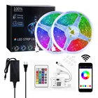 スマートフォンalexa制御 5 メートル 10 メートル 5050 rgbカラーIP65 防水wifiワイヤレスledストリップライト