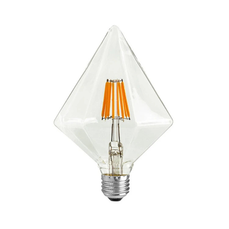 Unique Design Decorative E27 Fitting 4W LED Filament Light Bulb Diamond-Shaped