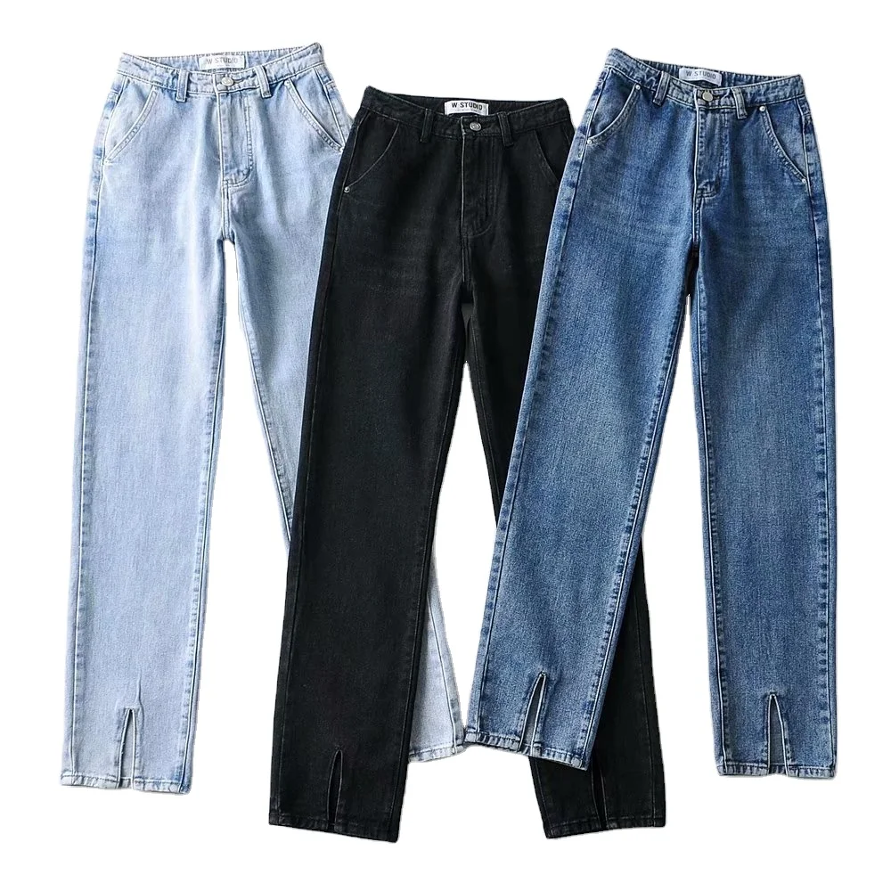 

2021 new European and American fashion denim stretch slim women jeans, Blue