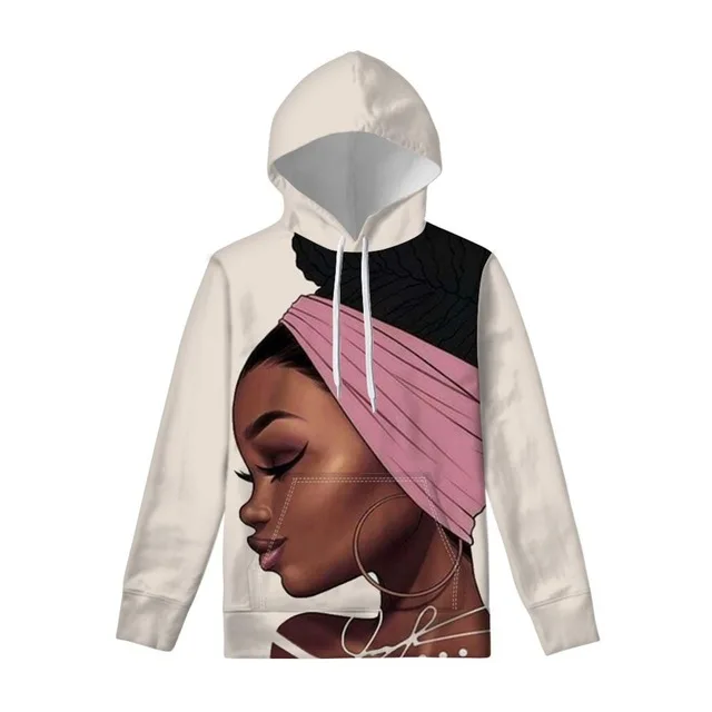 

Hoodies Women African Girls Black Art Sweatshirts Ladies Slim Pullovers Hoody For Females Autumn Hoodie Streetwear, Customized