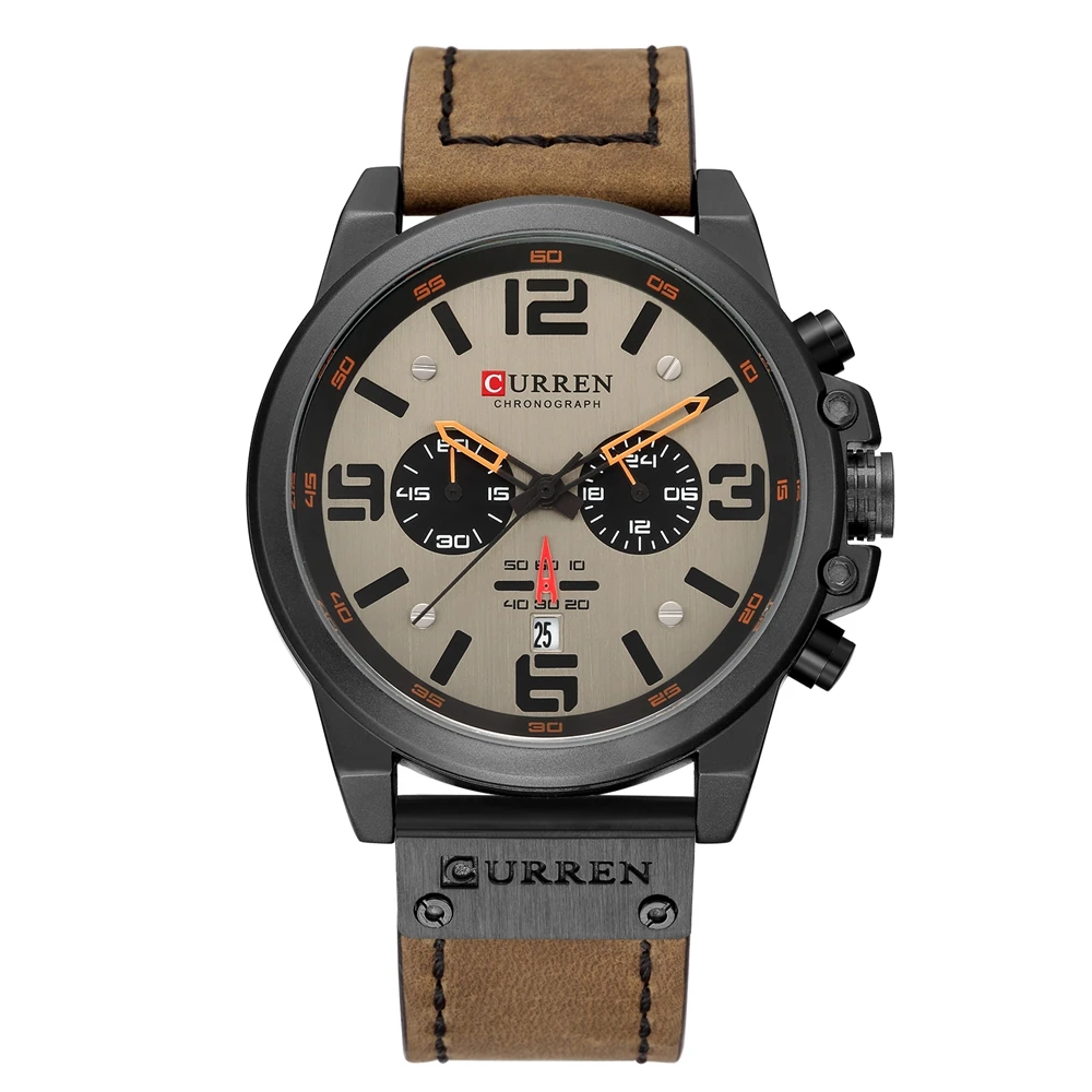 

CURREN 8314 Men Japan Quartz Movement Watch Fashion Leather Band Business Watch Auto Date reloj hombre, 6 colors