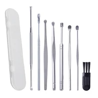 

8 Pcs Ear Pick Earwax Removal Kit Cleansing Tool Set Ear Curette Ear Wax Remover Tool with a Cleaning Brush