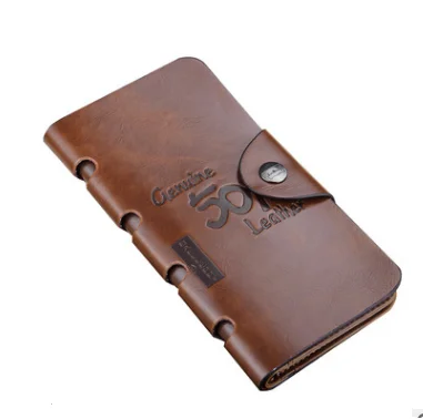 

Baellerry New Style Wallet Leather Men 2021 Pu Leather Wallet Case Clutch Hunter Purse Men Wallet, Brown
