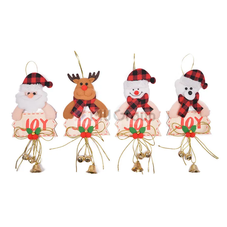 Snowman Decoration Ornament Tree Hanging White Bells Christmas Ornaments