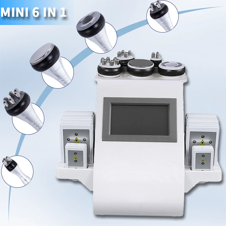 

Portable Rf 40k Cavitation System Skin Tightening Radio Frequency Facial Rejuvenation Ultrasonic Liposuction 6 In 1 Machine