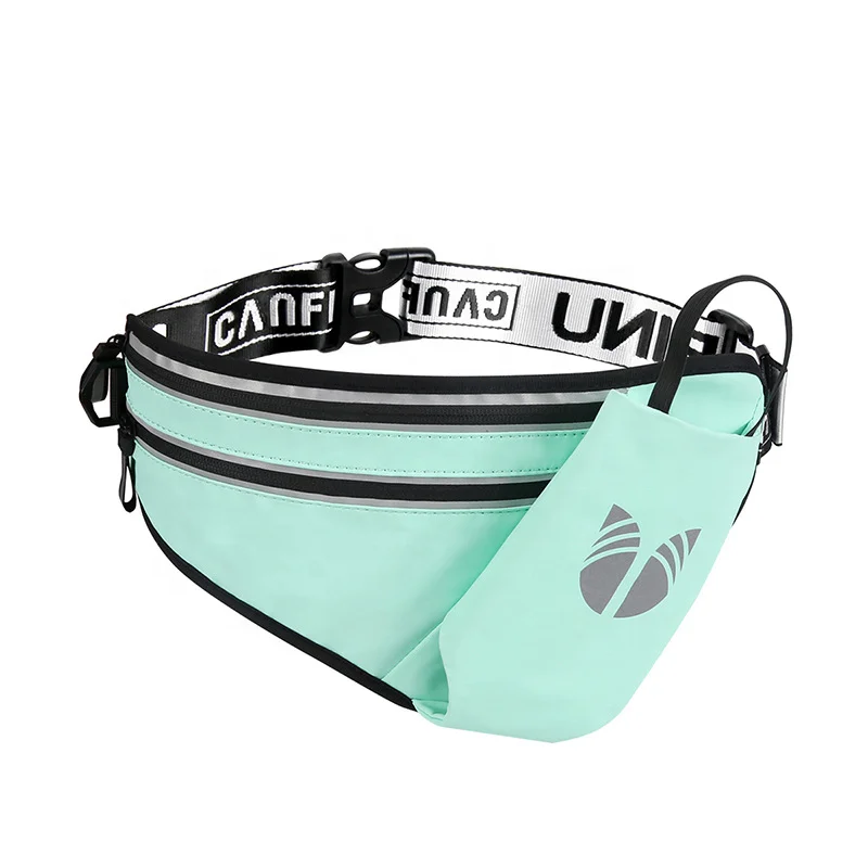 

Running Belt Hydration Waist Pack with Water Bottle Holder for Men Women Waist Pouch Fanny Bag Reflective