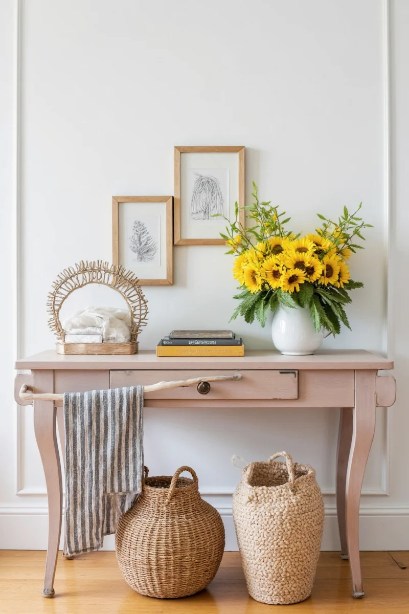 Family-friendly sofa table decoration ideas