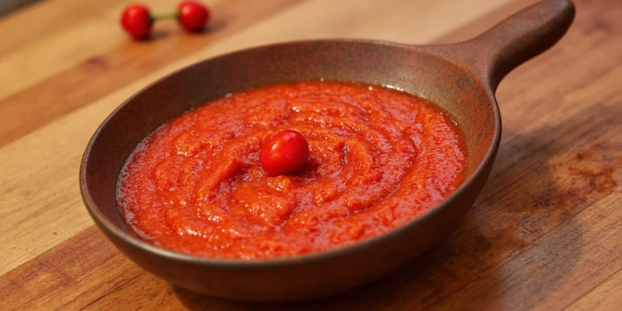 Chili pepper paste with various peppers