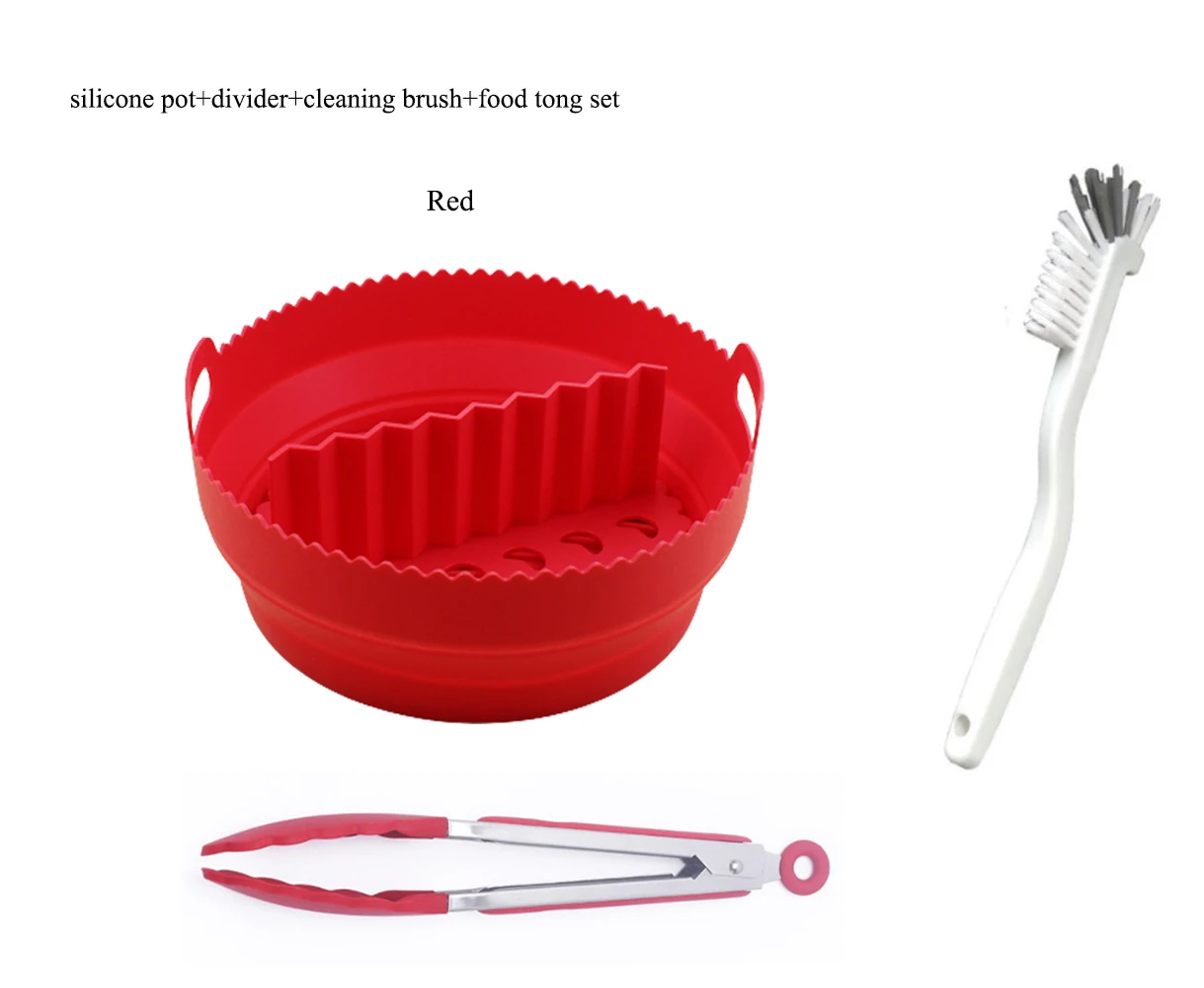 

Wholesale Custom air fryer liners silicone sets foldable air fryer basket silicone liners for air fryer