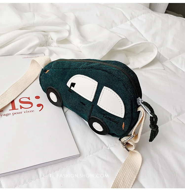 

Creative idea cartoon car shoulder bags crossbody bags side bags for girls shoulder, Yellow/red/green