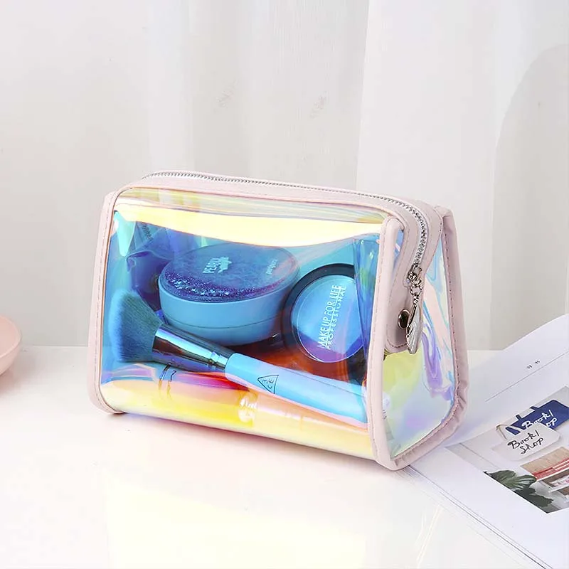 

Household Items Sublimation Transparent PVC Colorful Pvc Laser Cosmetic Bags Pouches Luxury Cosmetic Storage Organizer for Women