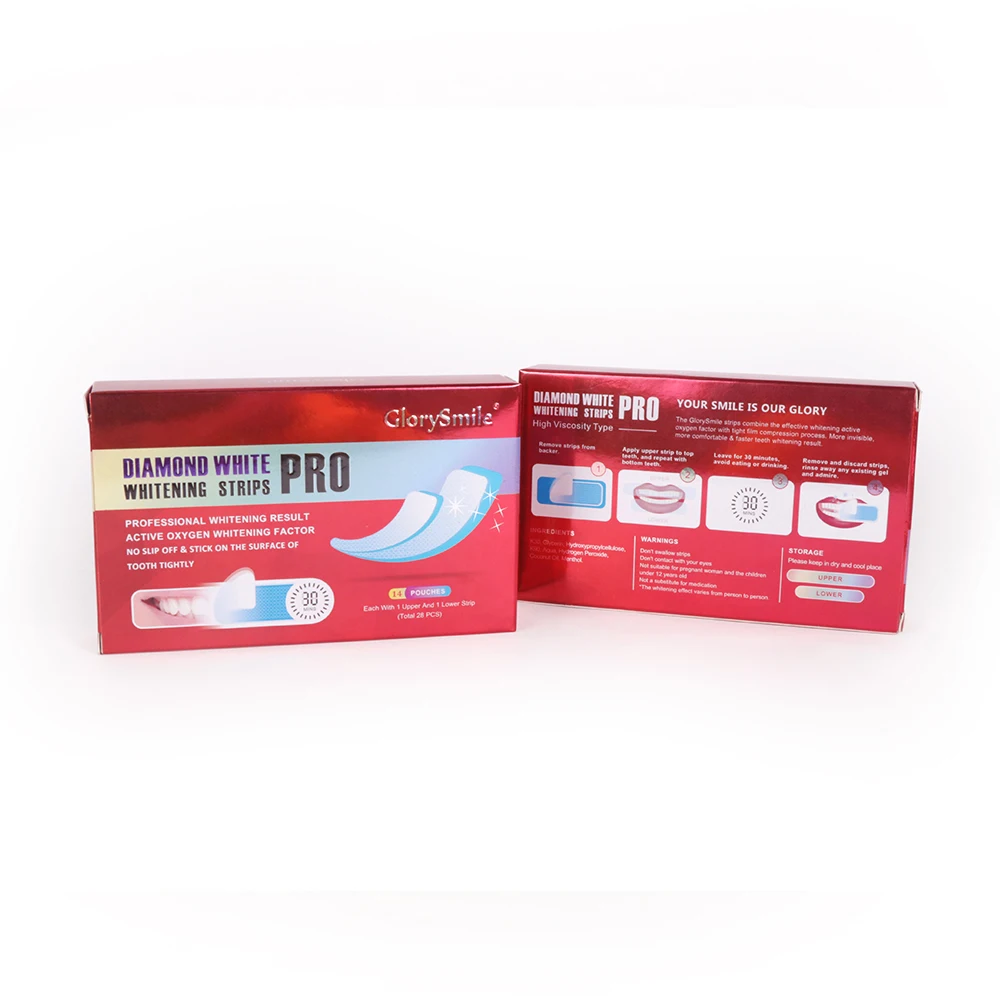 

100% Effective 6%HP Dental Bleaching Private Label Tooth Whitening Plus Lighting Teeth Whitening Strips, Transparent