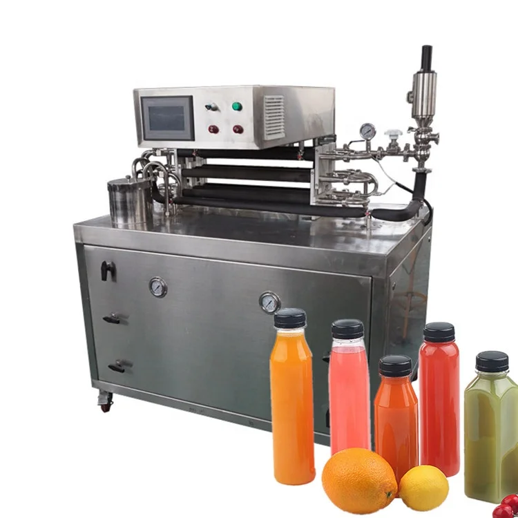 
Small experimental tea beverage sterilizer UHT ultra-high temperature tube sterilizer UHT fruit juice sterilization machine 