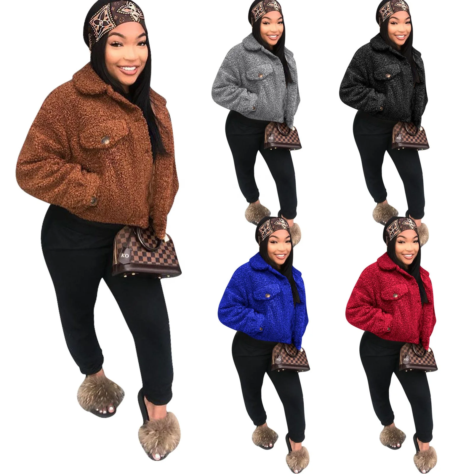 

2021 New Arrival women fall coat jacket for ladies female solid color casual wear woman fur coats, As picture or customized make