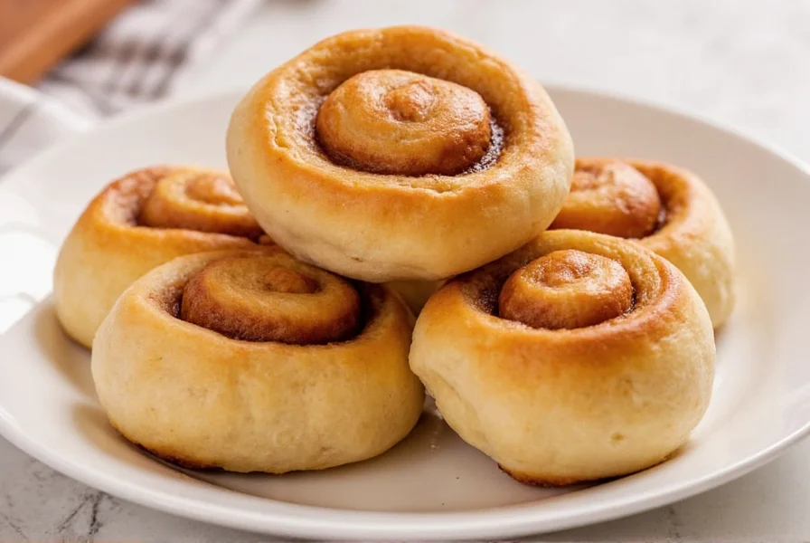 Perfectly baked cinnamon rolls with gooey center