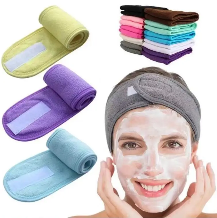

Hot sale Terry Cloth Face Wash Spa Sport Head Bands Facial Spa Makeup Hair Accessories Women