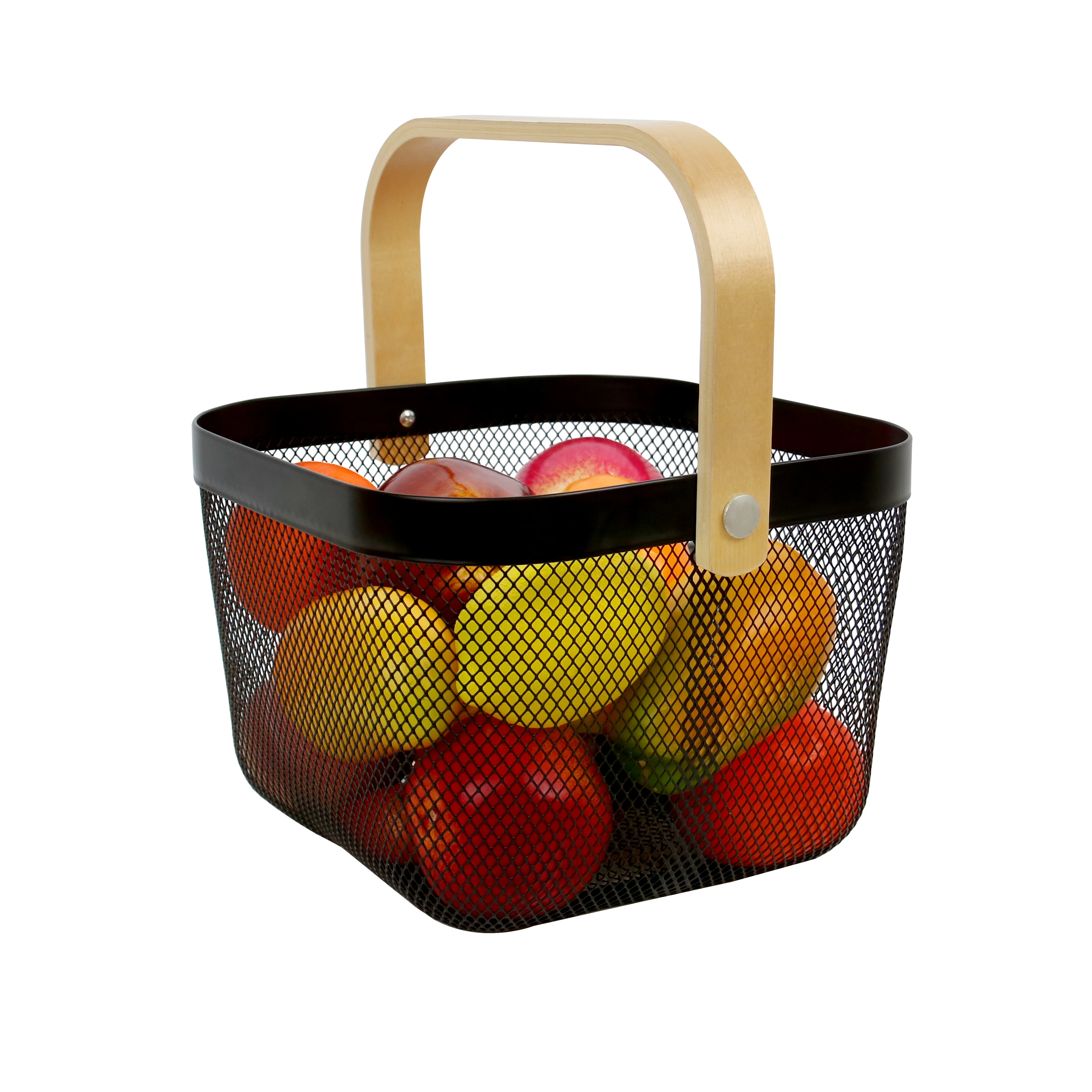 

Manufacture Direct Sale Portable Folding Adjustable Handle Kids Mini Toy Fruit Basket, Black