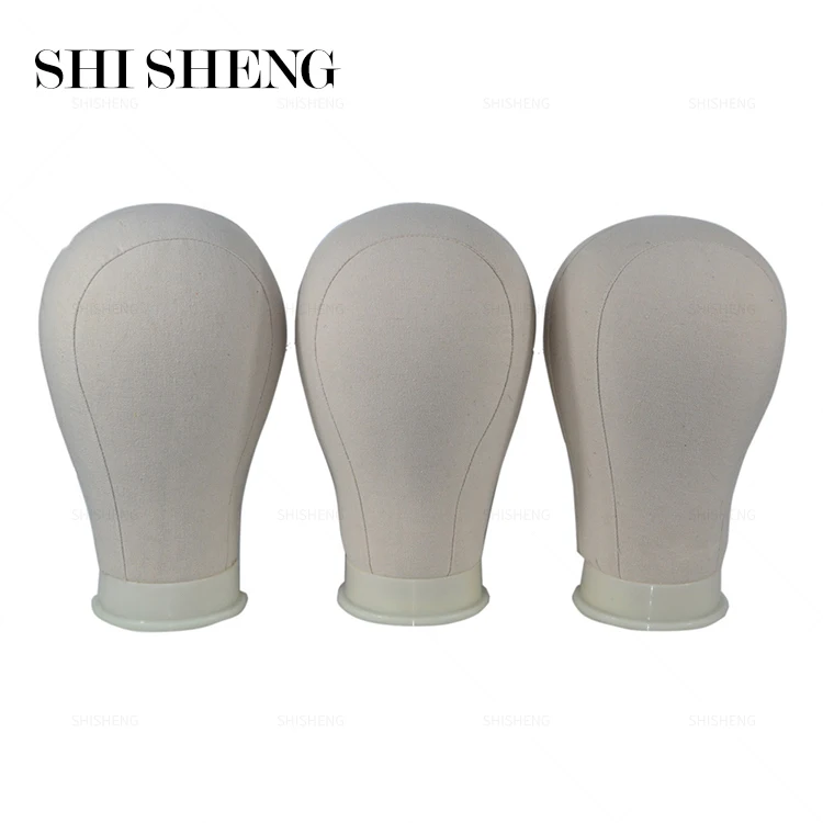

SHI SHENG Training Mannequin Head Cork Canvas Block Dome Head Display Styling Mannequin Manikin Wig Head Stand