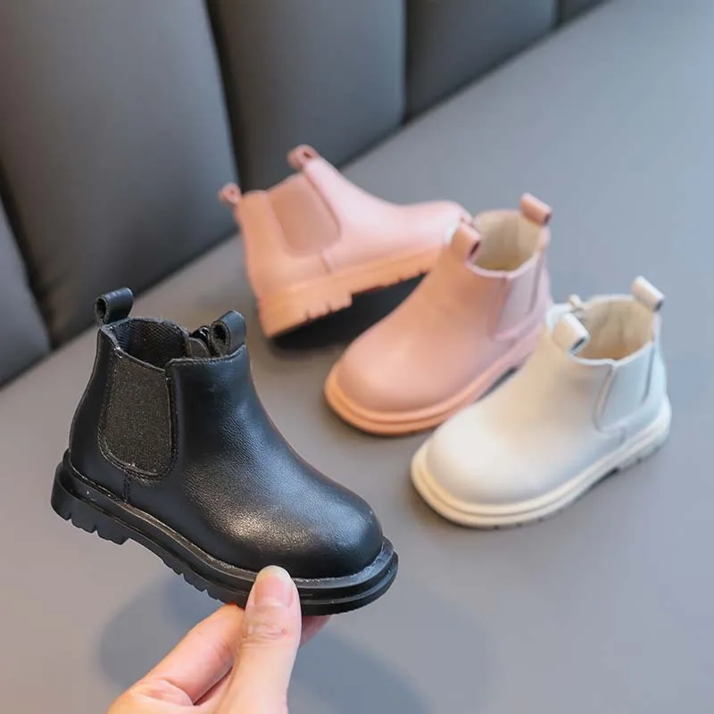 

New Style Waterproof Kids Leather Snow Boots Snow Children's Winter Martin Boots for Girls