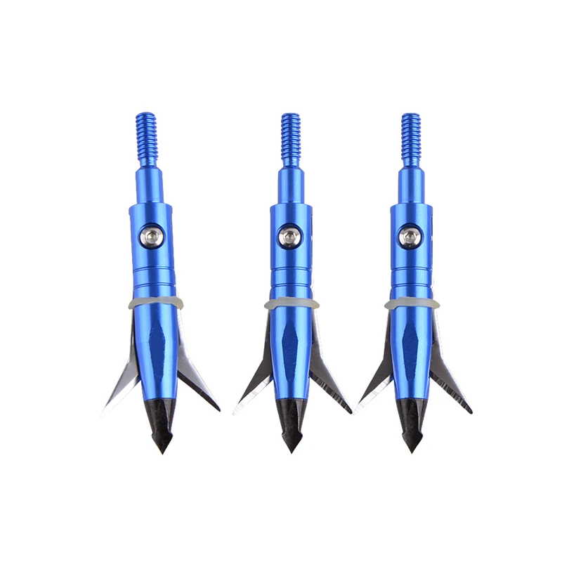 

Archery 6.2g Broadheads with sharp blade Arrowhead for Hunting Arrows and Bows, Blue