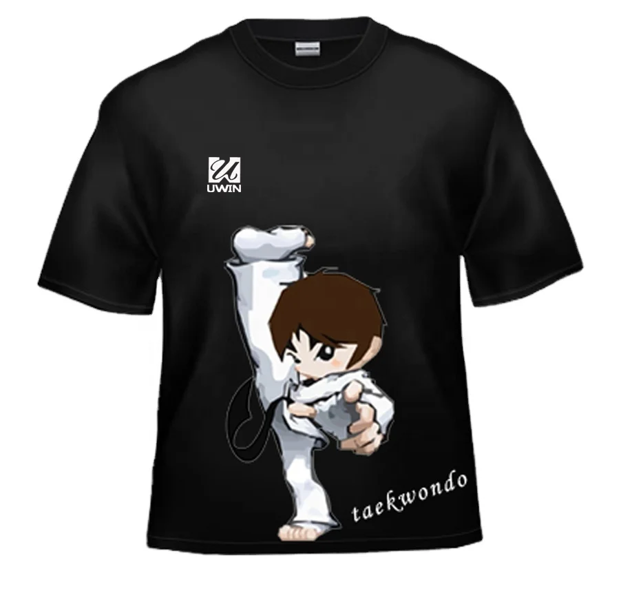 

UWIN 100% cotton Taekwondo T shirt martial arts summer suit on Sale, Blue ,white,black or others