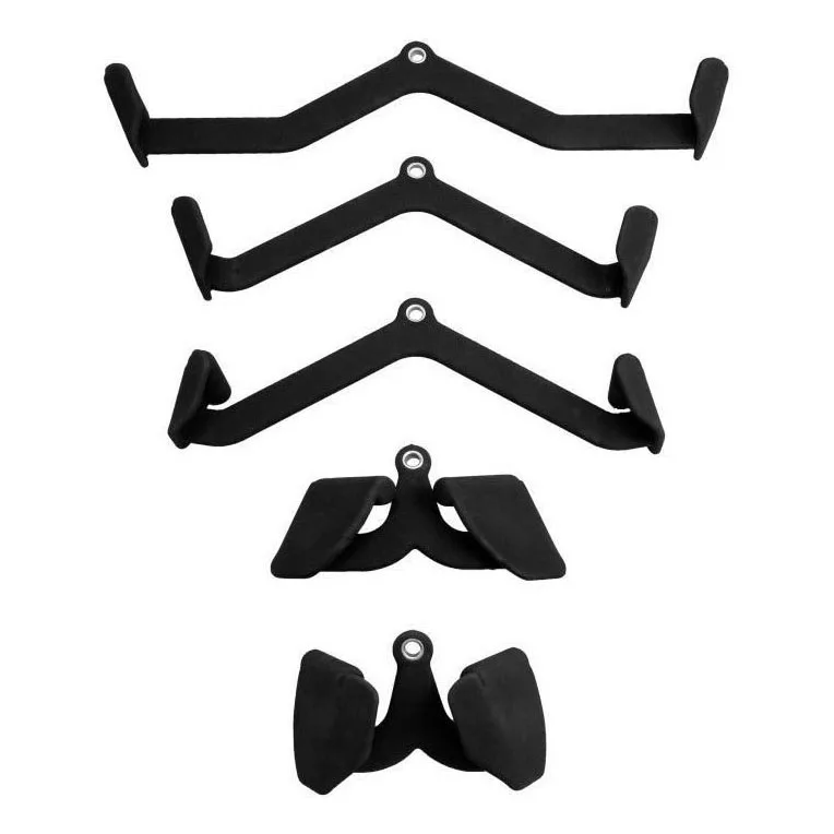 

Gym accocceroy lat pull up down bar rowing handle bars back exercises, Black
