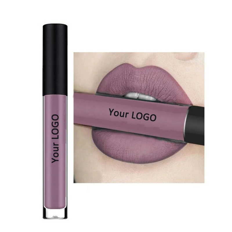 

Custom Logo Vegan Liquid Matte Lipgloss Wholesale color Lipsticks Mini Nude Waterproof Lipstick With Own Private Label Lip Gloss