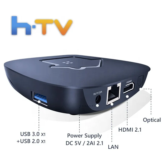 

New version HTV H7 Set top Box 4k HD, Balck