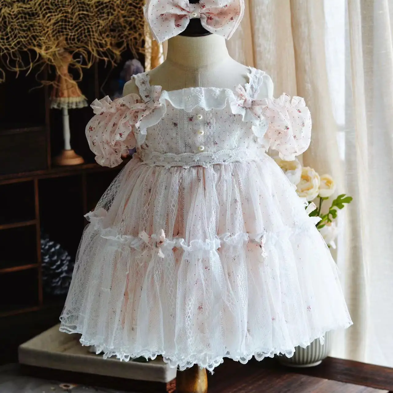 

Wholesale kids clothing summer baby spanish dress girls clothing vintage C0128