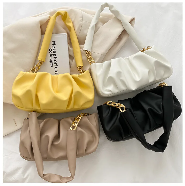 

2021 Summer New Fashion Retro Fold Cloud Bag Women's Single Shoulder Bag, As shown