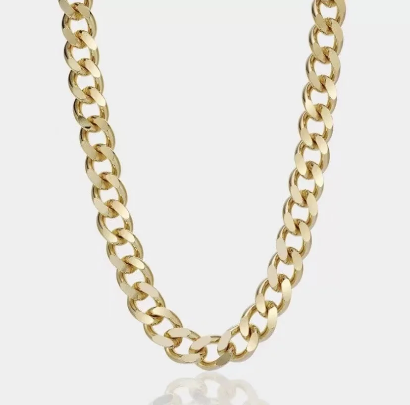 

Manufacturer custom cuban chain 18k gold stainless steel Thick chain chunky Necklace men women cuban necklace link chain