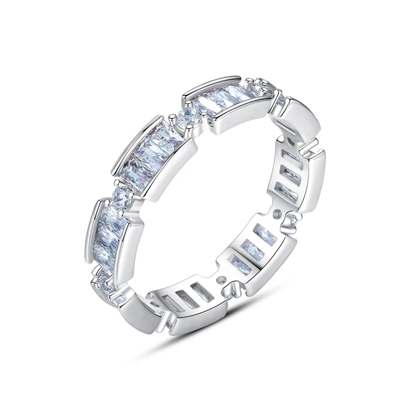 

LUOTEEMI Fancy Cubic Zircon paved Ring of Personalized Latest Design for Girl Luxurious Jewelry