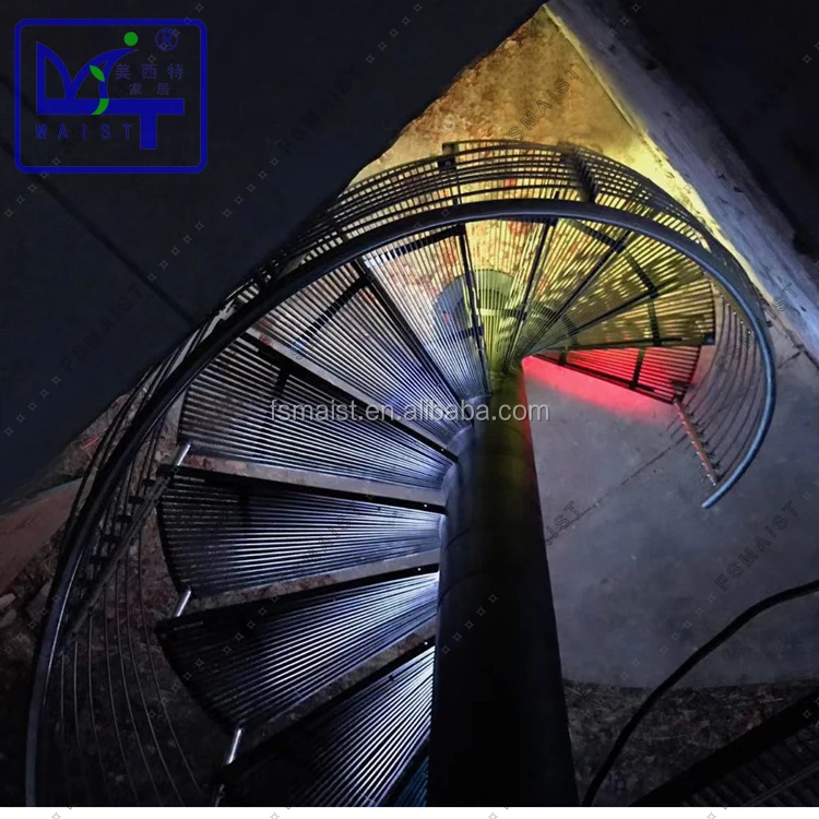Led Grille Spiral Safety Rails Stairs With Outdoor Form Maist Of China