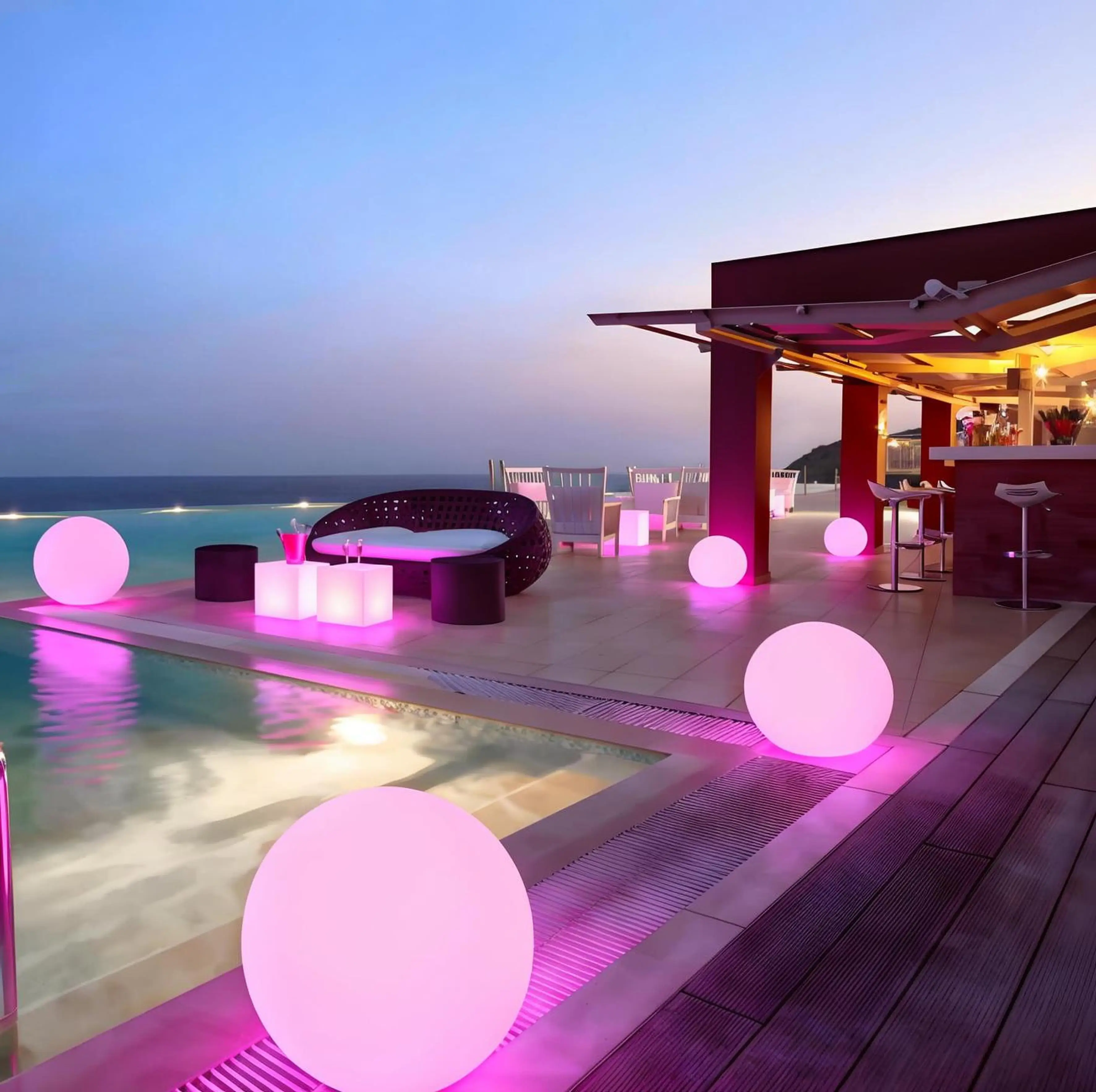 Solar Pool Floating Light Ball Remote Control IP68 Waterproof RGB LED 16 Colors Auto off Outdoor Garden Yard Light
