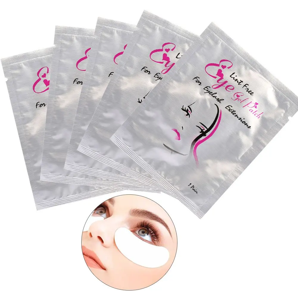 

Eyelash Pad Gel Patch Grafting Eyelashes Under eye gel patch For Eyelash Extension Paper Sticker Wraps Makeup Tools, Sliver,green,blue,pink,yellow