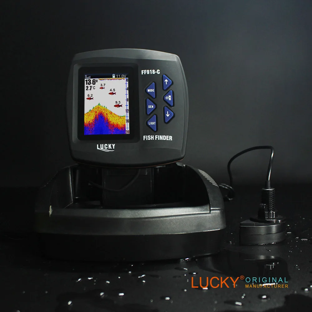 

Lucky FF918C-WL 3.5 inch LED Collapsible bait boat fish finder with 300m operating range