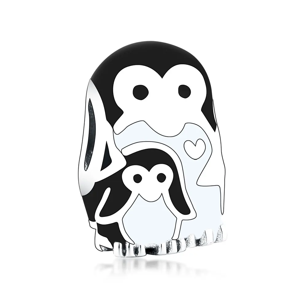 

Wholesale New 925 Sterling Silver Cute Enamel Animal Penguin Beads Charms Fit Original Pandora Bracelet Jewelry