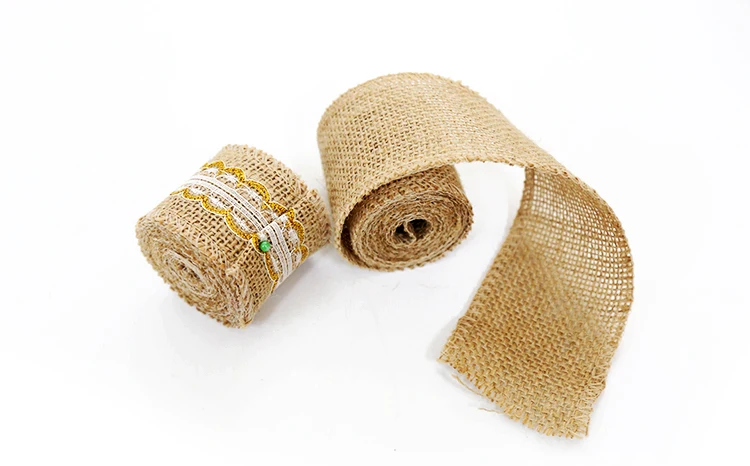 Christmas wired burlap decoration ribbon burlap rolls for sale
