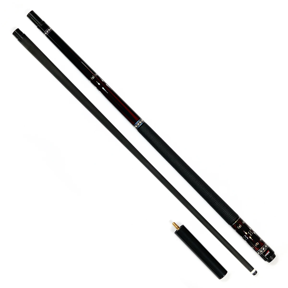 High-tech M2S YFEN Carbon Fiber Shaft Handmade Inlay 11.5mm/12.5mm Tip Billiard Game Pool Cue Stick