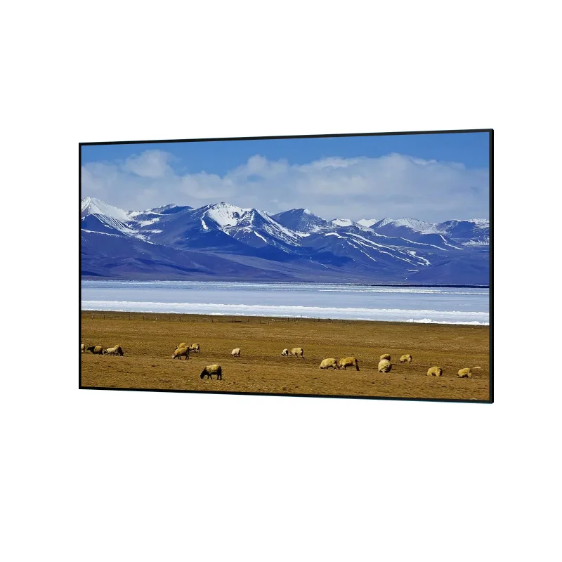 

100" 16:9 Fixed Frame 4k Hd alr Projector Screen Wall Mounted Metal 1.2cm Narrow Frame Anti Light Projector Screen