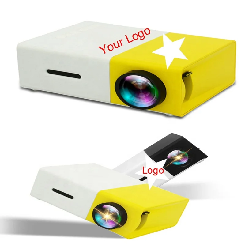 

YG300 Yellow Proyector Christmas Lumens Full HD PC Projector Home Outdoor Small 3D 1080p Kids Projectors, 16.7m