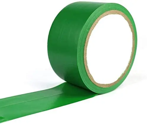 

Smooth Single Sided Green Pvc Warning Tape Roll Strong Viscosity Red Warning Tapes
