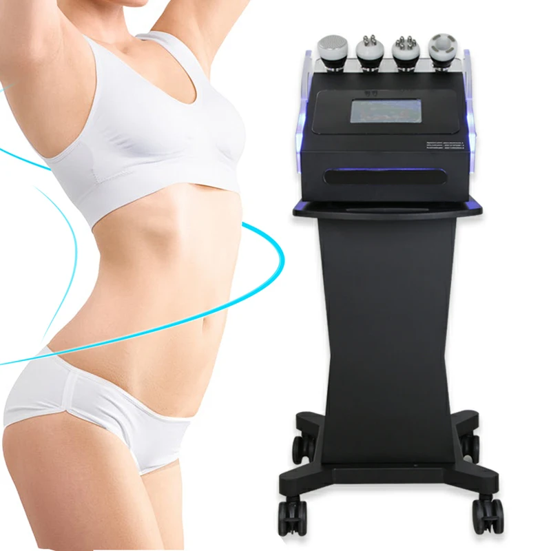 

Rf Slimming Devices Machine Effect Instrument 4 Handles Fat Reduction Cavitation Machine 80k Beauty, Black