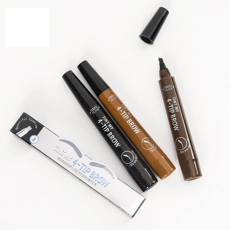 

BOLANYA 3D Waterproof 4-tip Eyebrow Pen Long Lasting Makeup Cheap Liquid Eyebrow Pencil, 5 colors available
