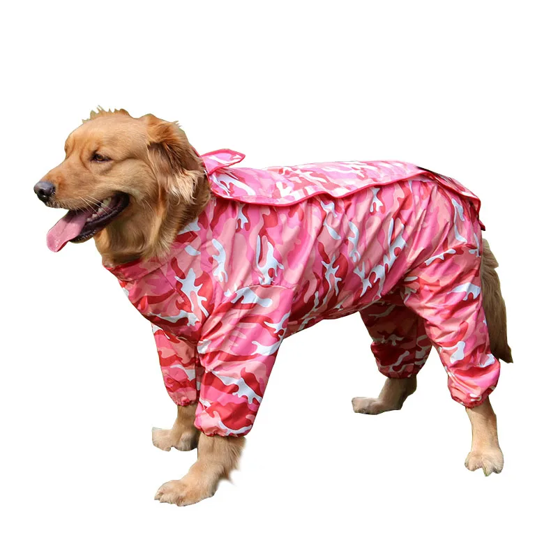 

Pet Small Large Dog Raincoat Waterproof Dog Clothes Jumpsuit Puppy Rain Coat For Dog Hooded Overalls Labrador golden retriever, Picture