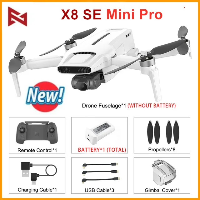 

FIMI x8 Mini Pro 250G-Class 4K HD Camera Drone 3-Axis Gimbal FPV 5G Wifi GPS Drone 30Mins 8KM Remote Control Mini Quadcopter