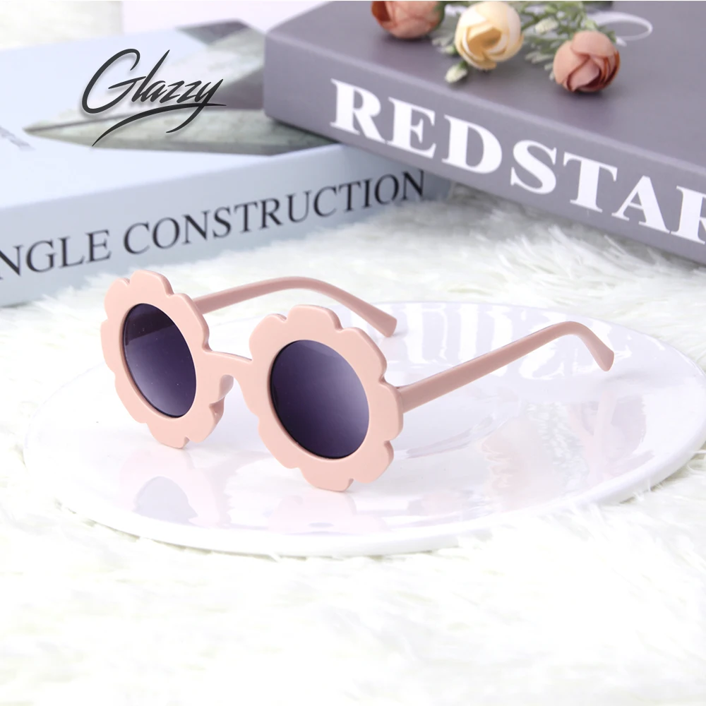

2021 Fashion Hot Kids Girls Eyewear Children Lovely Baby Sun Glasses, 2022 Flower Shaped Round Sunglasses