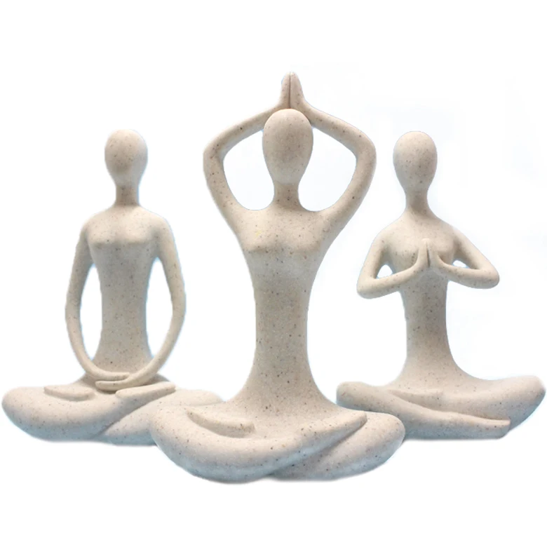 

Resin Gifts & Crafts Yoga Set Ornament House outdoor indoor Decor family decor cheap wholesale