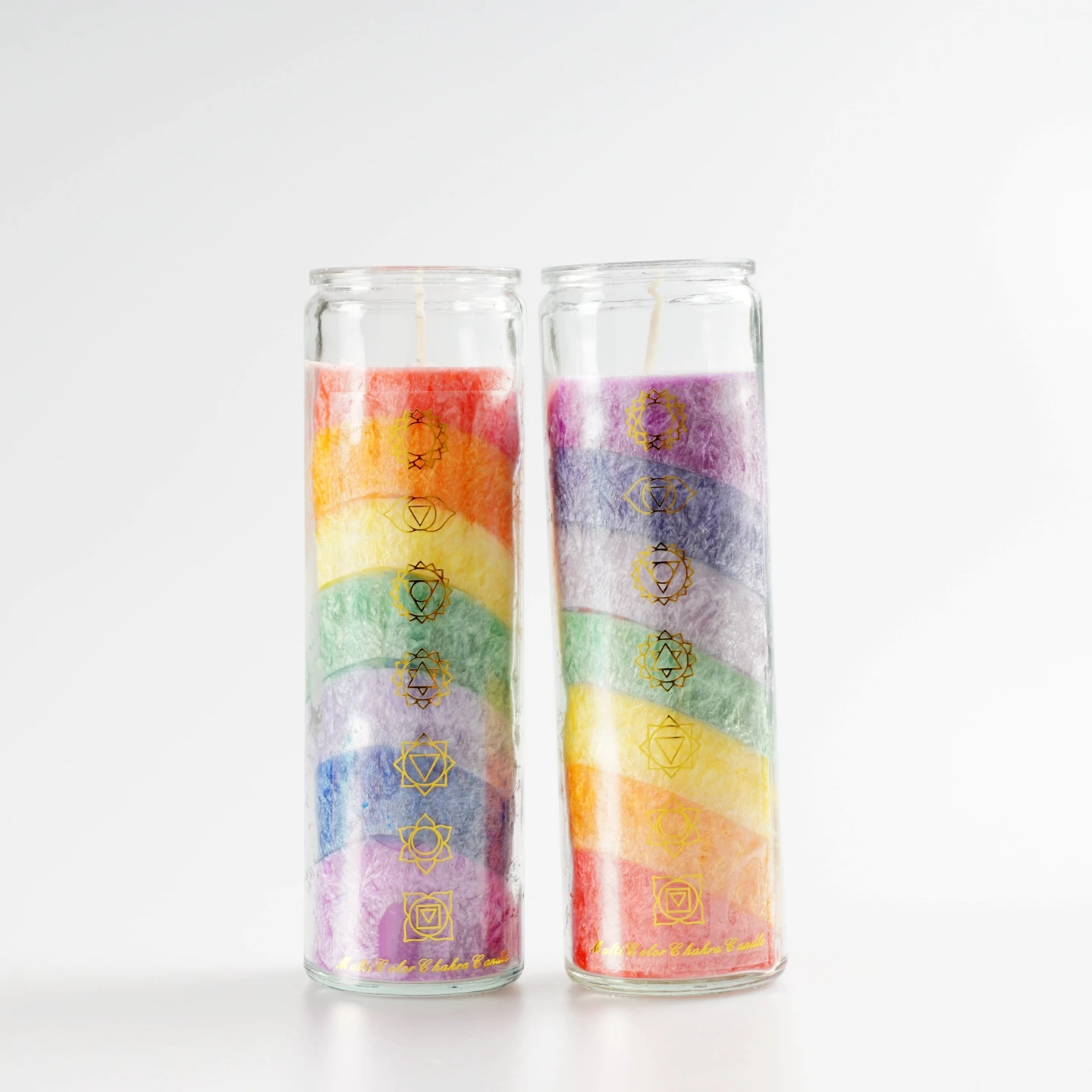 7 Layer Unscented Multi Color Chakra Glass Prayer Devotional Custom