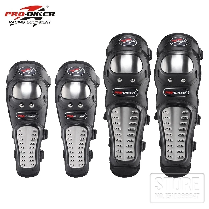 

Motocross Sports 4Pcs/Set Motorcycle Stainless Steel Knee Pads and Elbow Pads Equipped Motorcycle Elbow Knee Pads Guard in stock